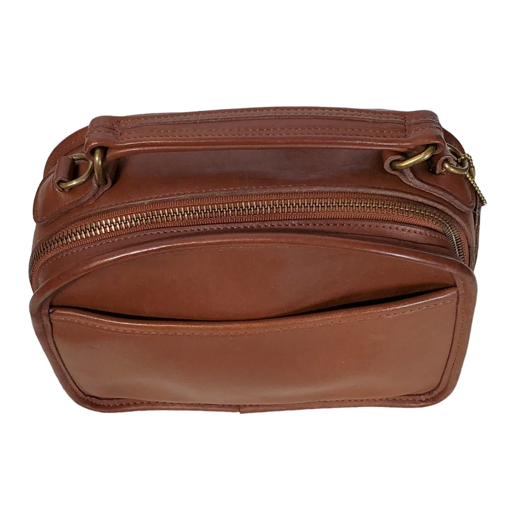 Vintage coach G6C-9991 leather lunch bag shoulder bag handbag brown - Picture 3 of 16